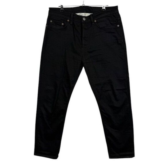 ACNE Studios River Stay Black Men's Cropped Black Stretch Jeans Size 31 - Picture 3 of 13